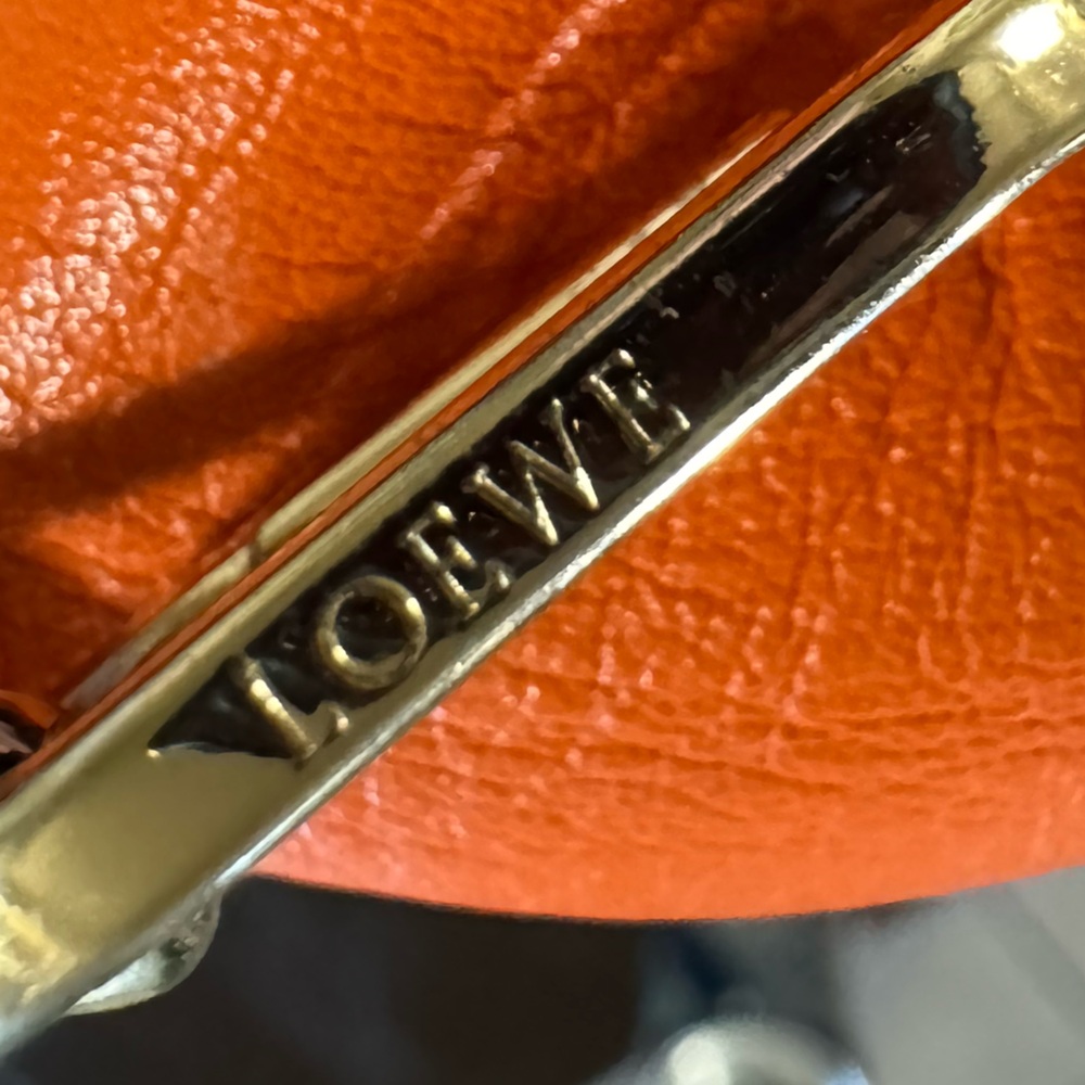 Mini Elephant Calfskin / Leather Crossbody Shoulder Bag in VIVID ORANGE - Picture 11 of 14